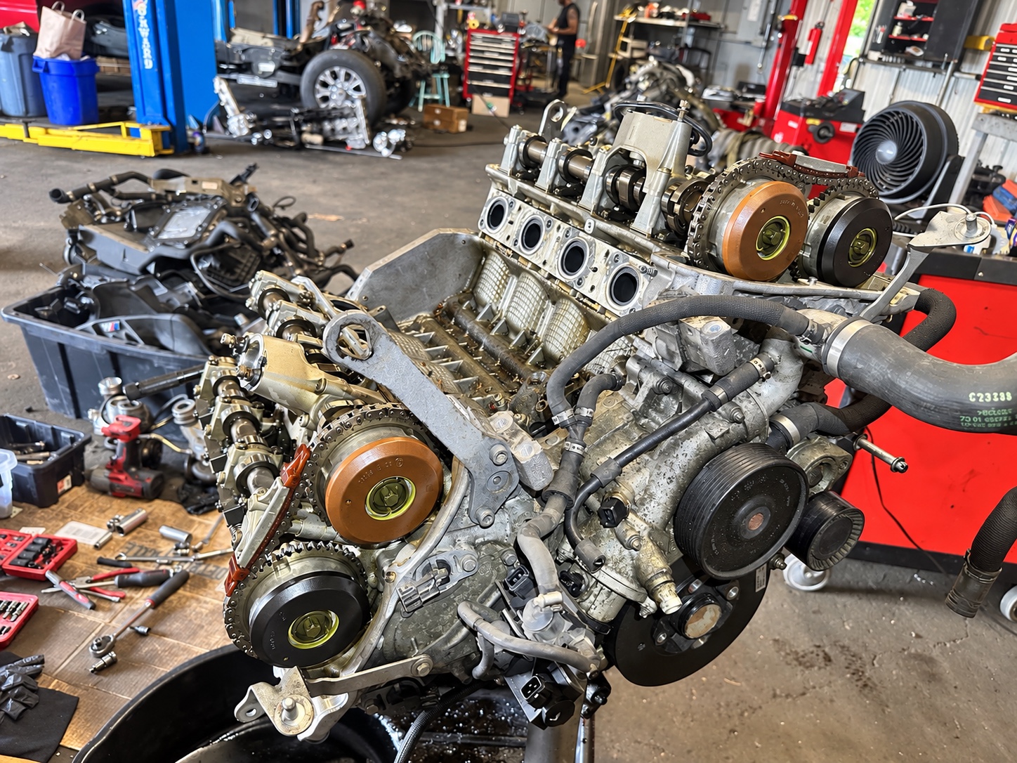 BMW F10 M5 timing chain repair